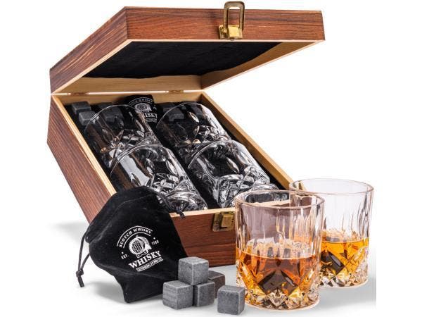 Veiling - Whisky Set met 8 Koelstenen en 4 Whiskey Glazen, Tickets & Billets, Réductions & Chèques cadeaux