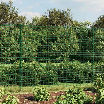 vidaXL Draadgaashek met grondankers 1,6x25 m groen, Verzenden, Nieuw