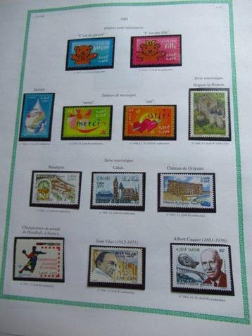 Frankrijk 2001 - Prachtige verzameling postzegels, Gestempeld