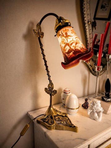 Laflor, - Lamp - Glas - Art Nouveau-lamp