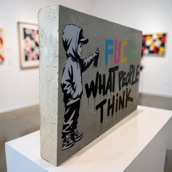 STRINK - WHAT PEOPLE THINK, Antiek en Kunst, Kunst | Schilderijen | Modern