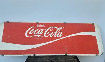 coca cola - Reclamebord - Metaal, Antiek en Kunst