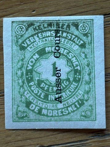 Belgique 1886 - Poste local MORESNET - Sélection de timbres