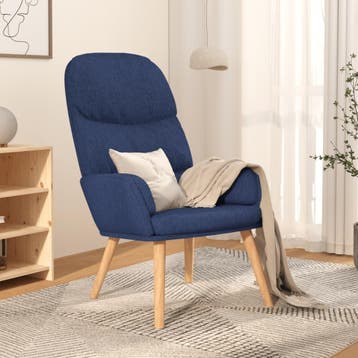 vidaXL Relaxstoel stof blauw, Verzenden, Nieuw