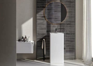 Wandtegel Antraciet 7,5x30cm (Muurtegels, Afbouwmaterialen), Nieuw, 20 tot 40 cm, 10 m² of meer, Wandtegels