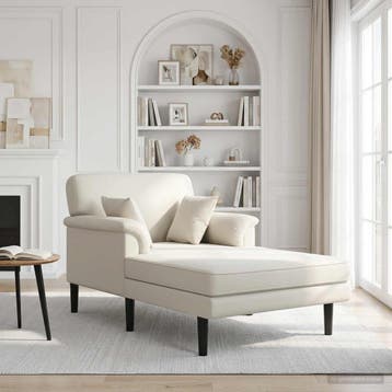 vidaXL Chaise longue Crèmekleurig fluweel, Verzenden