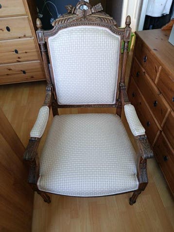 Fauteuil à la reine - Bois - fauteuil style Louis XVI