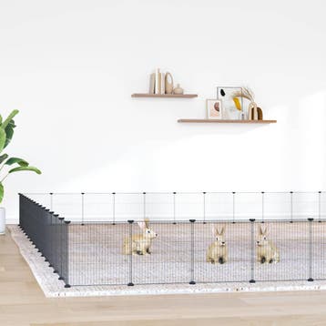 vidaXL Huisdierenkooi met deur 60 panelen 525x525x35 cm, Verzenden, Nieuw