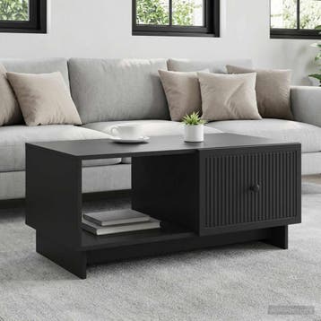 vidaXL Salontafel Zwart 90 x 50 x 40 cm Bewerkt hout, Huis en Inrichting, Verzenden, Nieuw