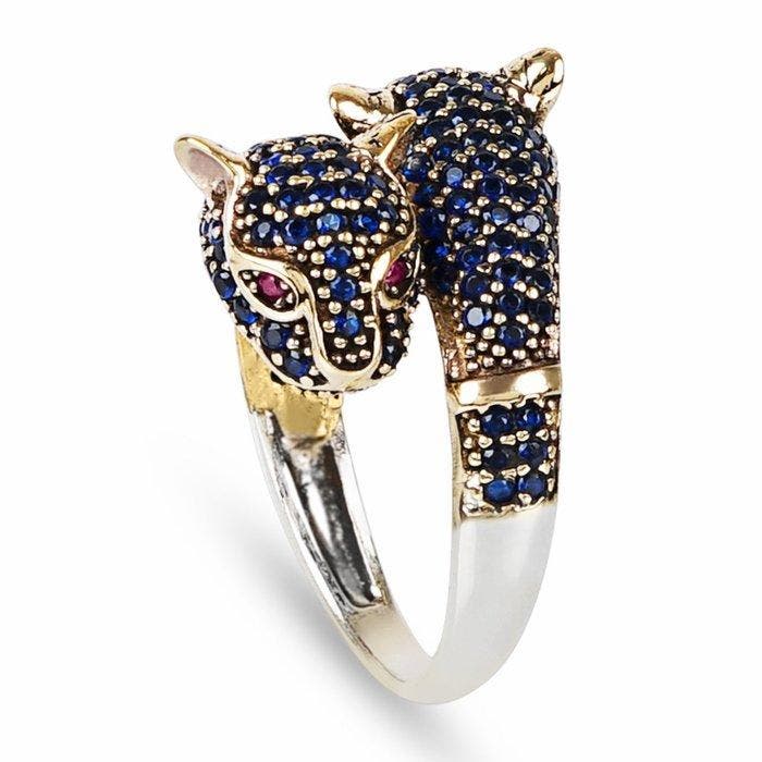 Zonder minimumprijs - Ring Zilver - Panthere Ring, Handtassen en Accessoires, Ringen