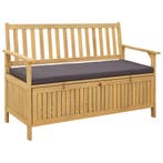 vidaXL Opslagbank met kussen met opslag met de deur 120 x 63, Verzenden, Nieuw