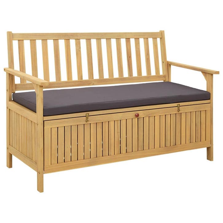 vidaXL Opslagbank met kussen met opslag met de deur 120 x 63, Tuin en Terras, Tuinsets en Loungesets, Nieuw, Verzenden