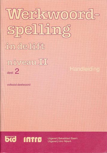 Werkwoordspelling in de Lift Handleiding niveau II deel 2, Boeken, Verzenden, Nieuw