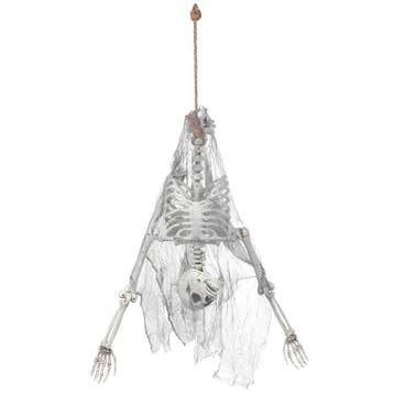 Halloween Skelet Op Zijn Kop 140cm, Verzenden