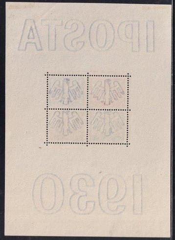 Empire allemand 1930 - Émission en bloc : Exposition