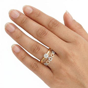 Ring - 14 karaat Roségoud - 0.59ct. tw. Diamant (Natuurlijk), Nieuw