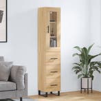 vidaXL Hoge kast 34,5x34x180 cm bewerkt hout sonoma, Verzenden, Nieuw