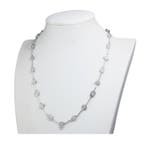 Halsketting - 18 karaat Witgoud - 4.86ct. tw. Diamant