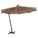 vidaXL Zweefparasol met paal 3,5x2,9 m massief vurenhout, Verzenden, Nieuw