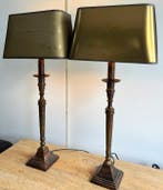 Lampe de table (2) - Candélabres, lampes de table brun foncé