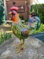 Sculpture, Colorful Proud Rooster - 49 cm - Métal