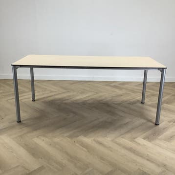 Eromes kantinetafel 180x80 cm,  ahorn - grijs, Bureau