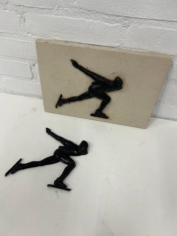 Wanddecoratie (2) - Schaatsen - Nederland - Gietijzeren