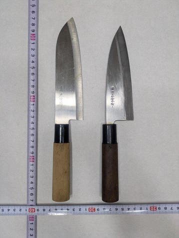 Keukenmes - Staal, Hout - Japan - Traditionele Wa-deba- en