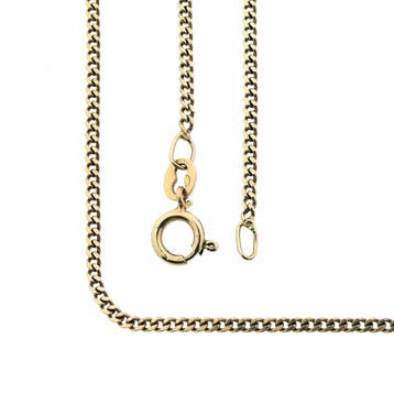 Gouden gourmet schakel ketting, Ophalen of Verzenden, Gebruikt, Goud, Goud