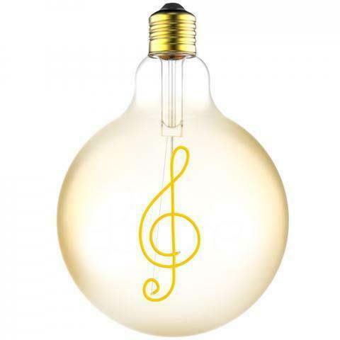 LED Globe lamp Amber Muzieknoot 125mm 4.5 Watt Extra warm, Maison & Meubles, Lampes | Lampes en vrac, Envoi