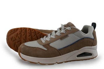 Skechers Sneakers in maat 43 Beige, Kleding | Heren, Schoenen, Overige kleuren, Verzenden, Zo goed als nieuw, Skechers