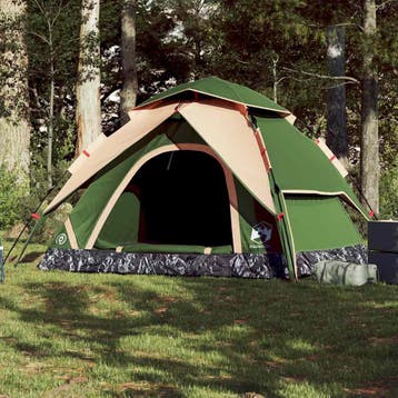 vidaXL Koepeltent 5-persoons snelontgrendeling groen, Caravans en Kamperen, Verzenden, Nieuw