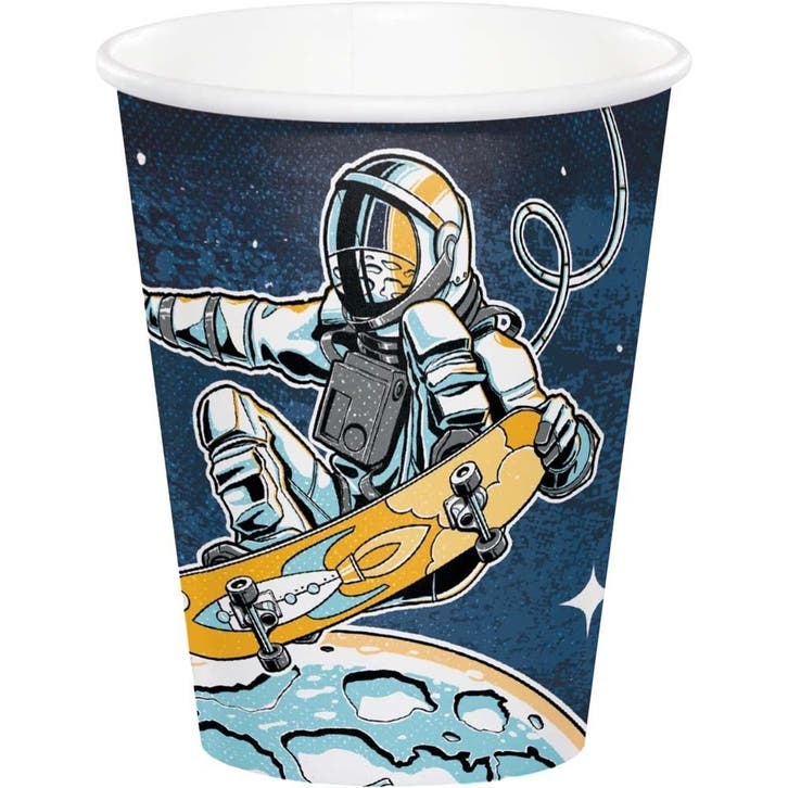 Space Party Borden 236ml 8st, Hobby en Vrije tijd, Feestartikelen, Nieuw, Verzenden