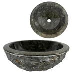 Lendo Online Waskom 40x40x15 cm Grijs Marmer Rond, Verzenden, Nieuw