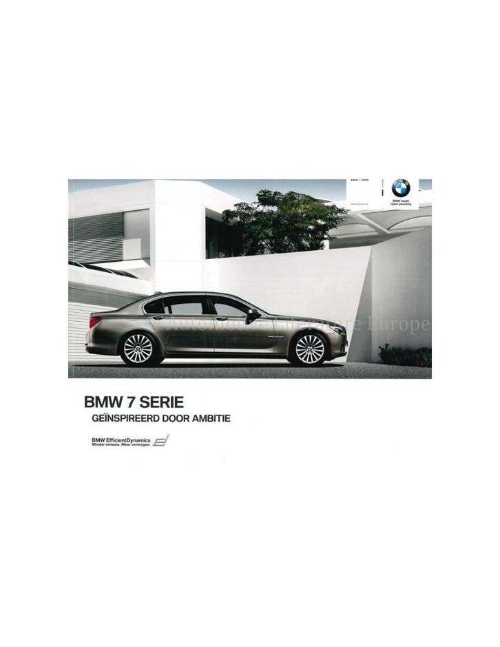 2010 BMW 7 SERIE BROCHURE NEDERLANDS, Livres, Autos | Brochures & Magazines