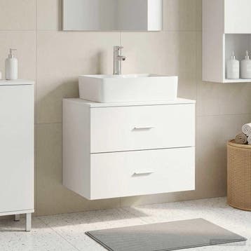 vidaXL Wandgemonteerde Badkamerkast Wit 62,5 x 44,5 x 50 cm, Verzenden, Nieuw