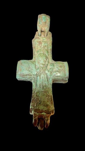 Byzantijns Brons Kruis - 52 mm (Zonder minimumprijs)