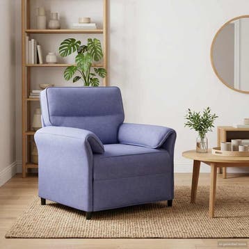vidaXL 1-Zits bank / zetel Jeans Blauw 88 x 83 x 95 cm Stof, Verzenden, Nieuw
