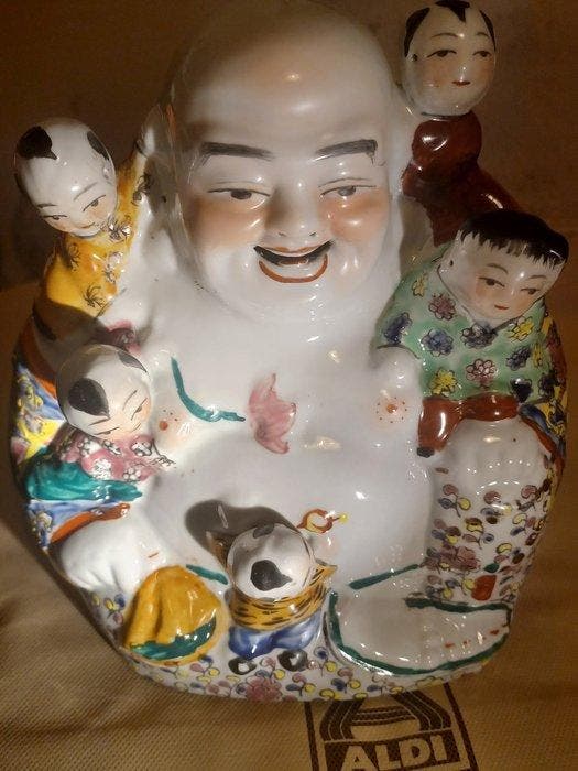sculptuur, Buddha statue - 21 cm - Porselein, Antiek en Kunst, Curiosa en Brocante