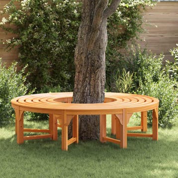 vidaXL Boom Bank 8 -Seater 2 st 160 x 80 x 45cm Naturel, Tuin en Terras, Verzenden, Nieuw