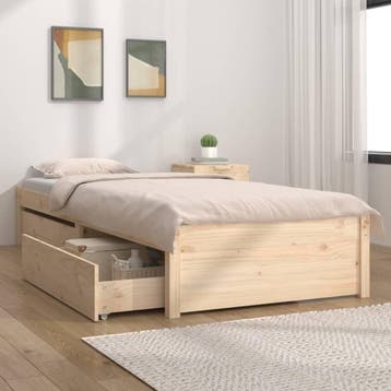 vidaXL Bedframe met lades 90x200 cm, Huis en Inrichting, Verzenden, Nieuw