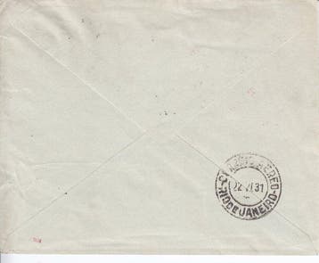 Empire allemand 1931 - DO X Lettre - Premier vol, Gestempeld