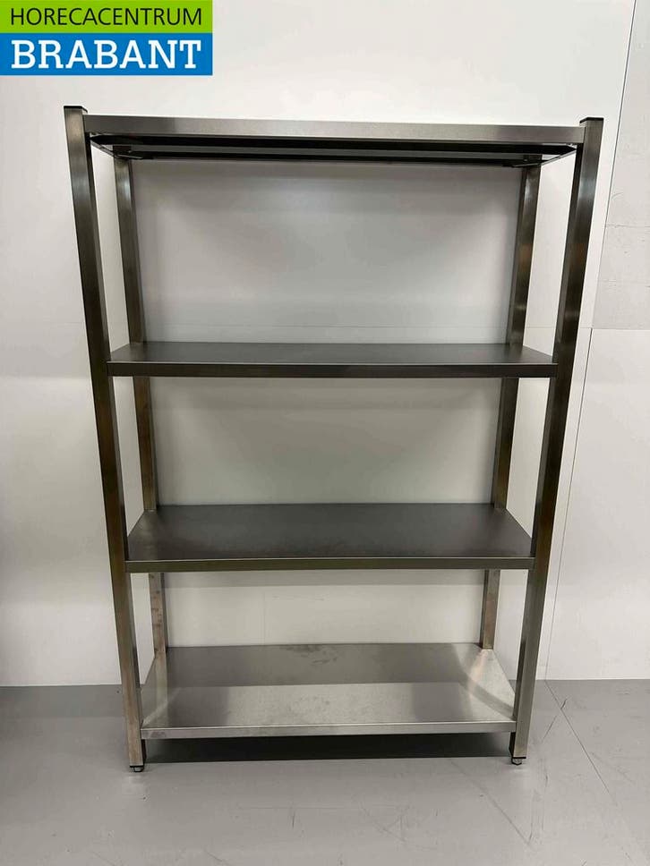RVS Opbergrek Rek Stelling Premium-line 120 x 40 x 180 cm, Zakelijke goederen, Horeca | Meubilair en Inrichting, Ophalen of Verzenden