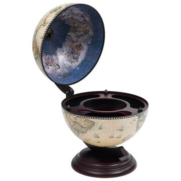 vidaXL Globebar tafelmodel eucalyptushout groen, Verzenden, Nieuw