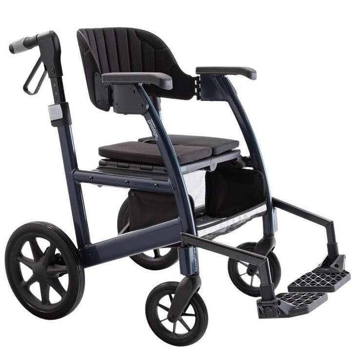 Triumph Prestige rolstoel/rollator 2 in 1. - Midnight Blue, Divers, Chaises roulantes, Enlèvement ou Envoi