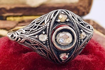 Sans prix de réserve - Bague - 9 carats Or jaune, Argent