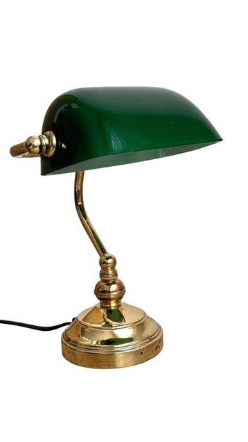 Lampe de banquier - Laiton doré