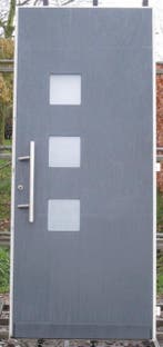 finstral pvc /alu buitendeur , voordeur ,  deur 183 x 221, Doe-het-zelf en Bouw, Gebruikt, Ophalen of Verzenden, Buitendeur, Glas