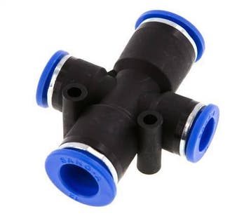 10mm x 12mm Cross PA 66 Insteekfitting 2 Aansluitingen NBR, Verzenden, Nieuw