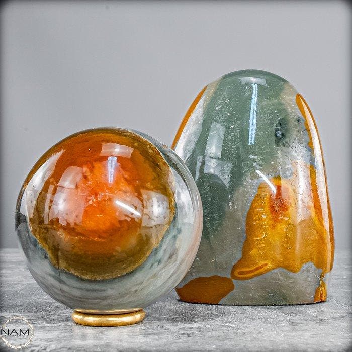 Polychrom-Jaspis Set – Kleuren van de aarde in volmaakte, Collections, Minéraux & Fossiles